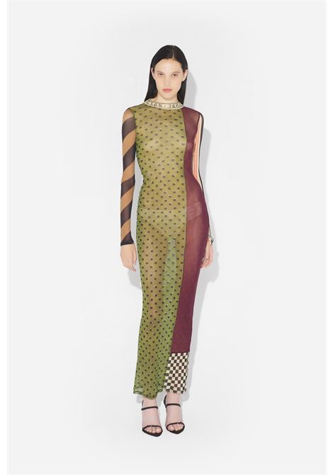 abito lungo patchwork donna multicolor JEAN PAUL GAULTIER | 26/01-W-DR115-M015P90